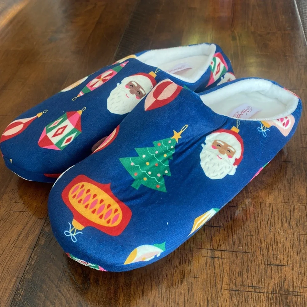 North Pole Trading Co. Vintage Ornaments Slip-On Slippers Unisex Big Kid